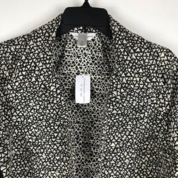 Christopher & Banks Black & White Geometric Print Coat - Picture 2 of 8